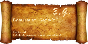 Braunauer Gazsó névjegykártya